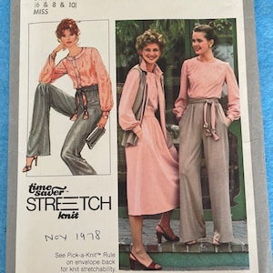 Vintage 1978 Simplicity Pattern Misses Blouse, Skirt, Pants and Reversible Vest and Sash Uncut