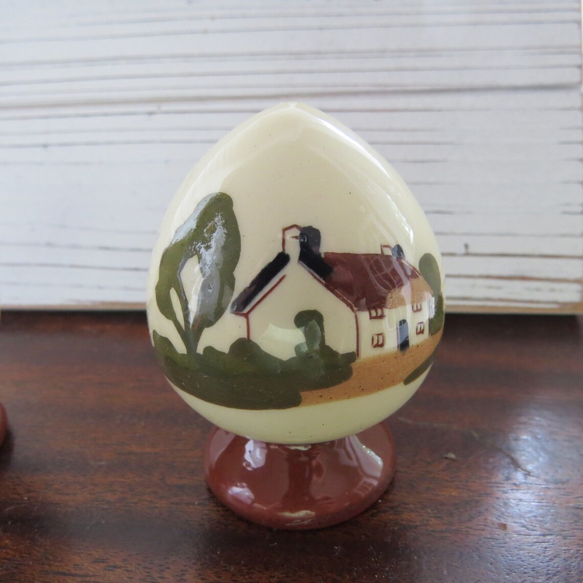 Vintage 1920s Torquay Mottoware Cottage Style Salt and Pepper Shaker