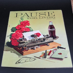 Folleto coleccionable de Coca-Cola de 1969, Pause For Living, en muy buen estado