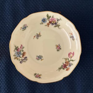 Vintage Bavaria Fruit Bowl with Floral Design and Gold Trim -  Tirschenreuth The Colwyn 4562