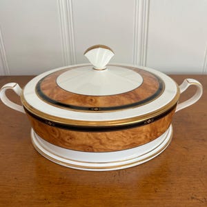 Noritake Bone China Cabot 12 inch Covered Round Serving Bowl #9785