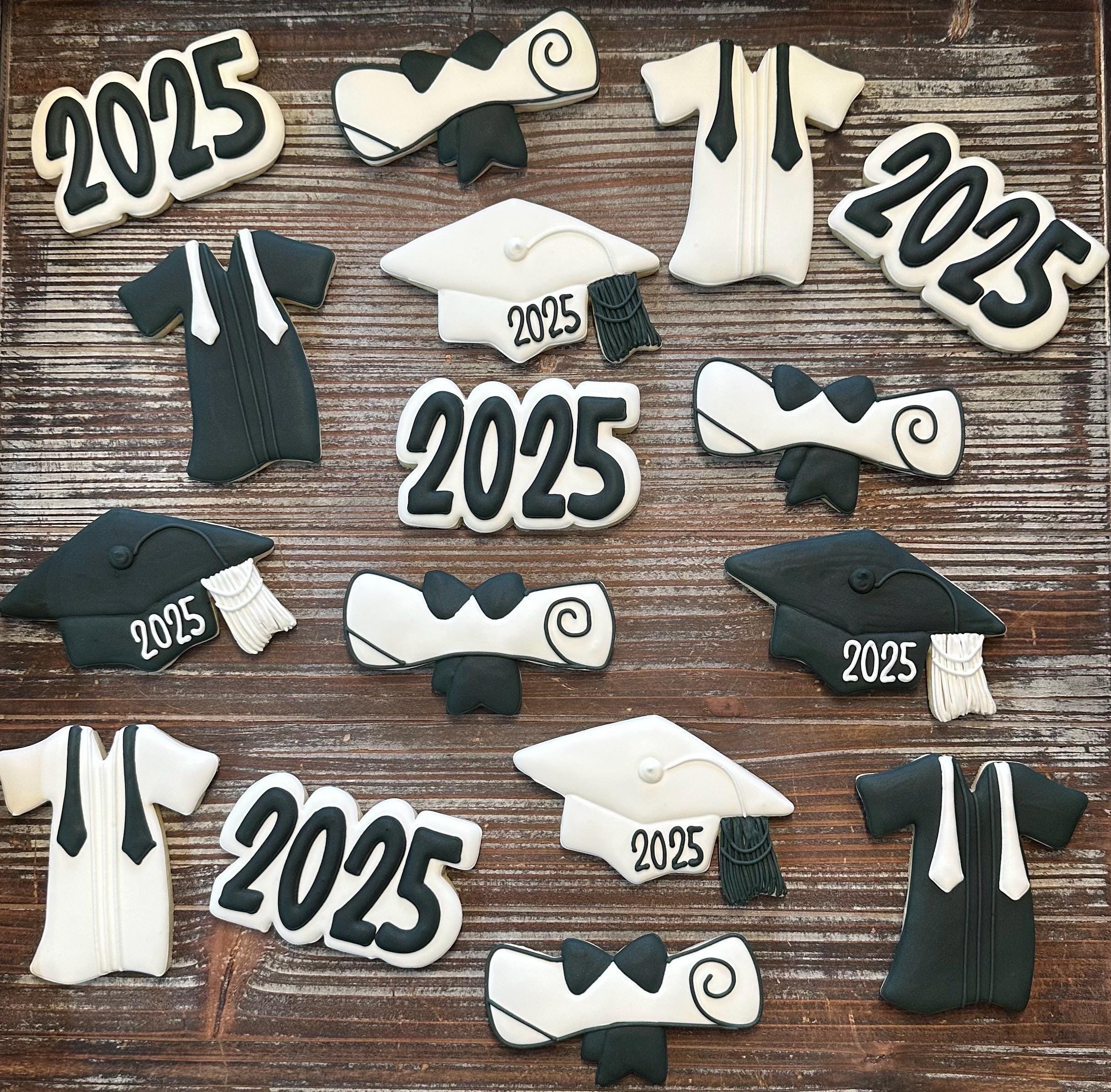 2025 Graduation Cookies Gift Box - 4 Pack Individually Wrapped Congrats Grad Cookies