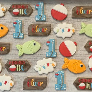 O-Fish-ally One Cookies: First Birthday Fishing Theme (Gluten/Dairy Free Options), made to order, by the dozen.