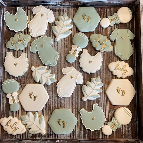 1 Dozen MINI Baby Shower Sugar Cookies Etsy