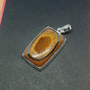 Tiger Iron Pendant, Solid 925 Sterling Silver Pendant, Tiger Iron Necklace, Tiger Iron Gemstone Jewelry, Boho Jewelry, Gift For Her