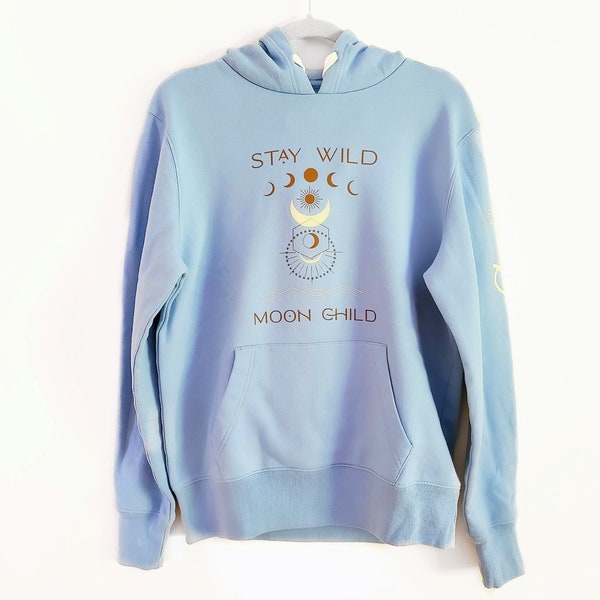 Stay Wild Moon Child Hoodie | Glacier Blue