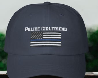 Embroidered Police Girlfriend Classic Cap Thin Blue line cap Officer girlfriend gift idea