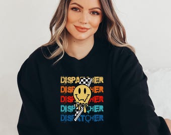 Vintage graphic dispatcher Sweatshirt / 911 gift / thin yellow line / first responder/ dispatcher / 911 appreciation