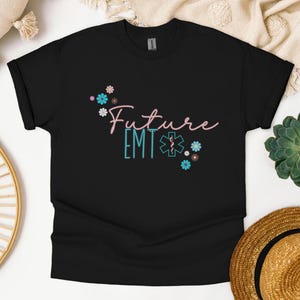 Future EMT Unisex Heavy Cotton Tee/  Medical Technician gift/ EMT student gift idea/ thin white line/ first repsonder shirt/ EMT grad gift