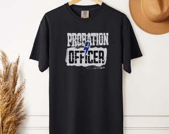 Probation Officer retro shirt,  Unisex T-shirt Thin Blue Line officer gift idea, probation officer gift idea, PO shirt, Probation Officer