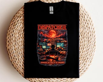Camiseta retrô de atendente de emergência, camiseta vintage do 911, ideia de presente para atendente de emergência, camiseta engraçada para atendente de emergência, ideia de presente vintage do 911, presente da linha amarela