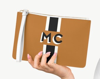 NEW MCM Monogram Printed Leather Phone Lanyard Case Brown FREE Shipping