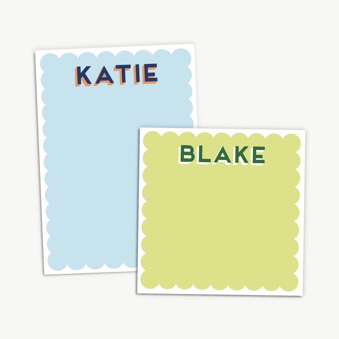 Personalized Name Notepad, Lined Notepad, Monogram Stationary ...