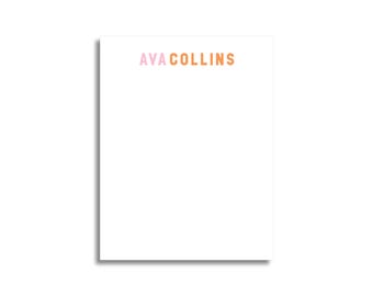 Monogram Kids Notepad, Personalized Stationery (Lined or Blank, Various Sizes)