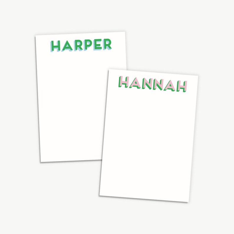 Personalized Name Notepad Monogram Notepad Custom Notepad Personalized ...