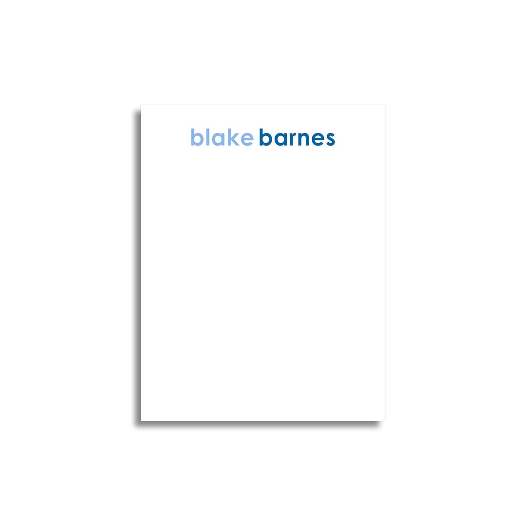 Personalized Boys Monogram Notepad - Custom Colors and Sizes - Etsy