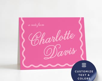 Custom Folded Notecards - Personalized Stationery Set of 10