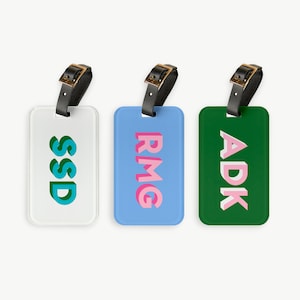 Personalized Luggage Tags — The Silver Spool Monograms