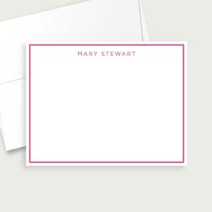 monogram notecard set, classic stationery, monogram border flat cards, stationery notecard set, personalized notecards