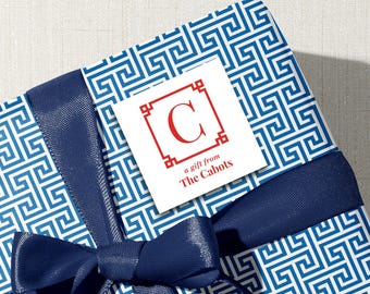 Chinoiserie Gift Tags and Stickers, Personalized Style (Calling Cards with Envelopes)