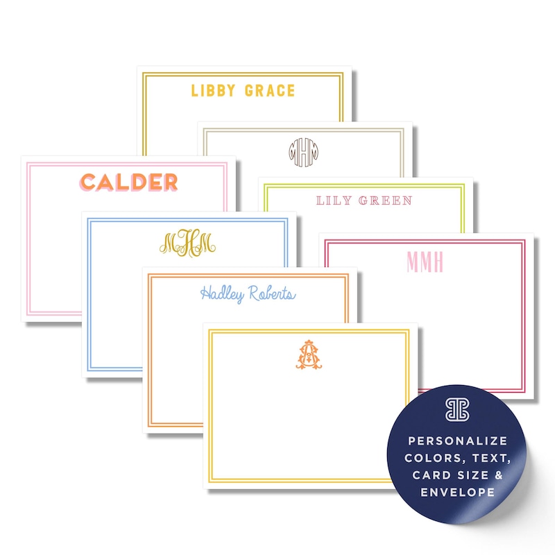 Personalised Note Designs Personalized Note Cards - Etsy