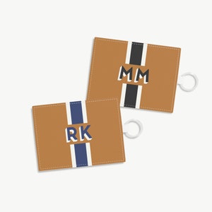 Tarjetero con monograma, sombra, tarjetero personalizado con monograma, rayas con monograma, regalos de graduación, regalos universitarios, billetera para tarjetas