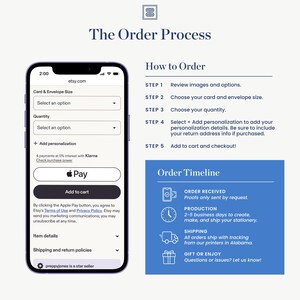 a smartphone screen displaying the order process for a product, with various steps and options available for the user to choose from.