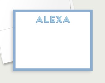 personalized notecards, monogram notecard set, personalized stationery / stationary, classic stationery, custom notecard set, return address