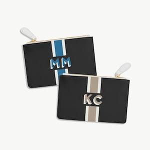Monedero de cuero negro con monograma de Shadow, billetera con monograma, billetera personalizada, billetera con monograma personalizada, bolsa de cuero vegano saffiano