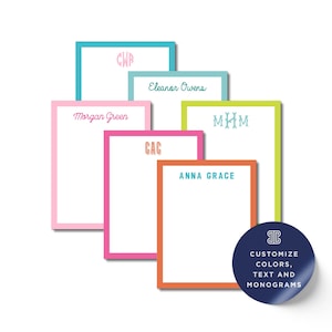 Monogram Notepad: Personalized Stationery - Choose Your Colors