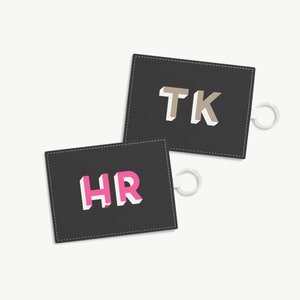 monogram cardholder shadow monogram custom cardholder monogram grad gifts college gifts black leather monogram card wallet