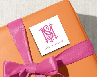 Calling card and gift tag stickers, enclosure cards with envelopes
