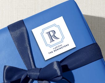 Monogram Gift Tags and Stickers, Personalized Style (Calling Cards with Envelopes)