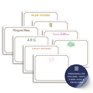 Personalized Monogram Cards with Frame Border