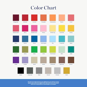 The image is a color chart that displays a variety of different colors, including shades of red, orange, pink, yellow, green, blue, purple, and more. The chart is organized in a grid format with rows and columns, and it includes a legend that explains the color names and their corresponding color codes. The chart is designed to be used as a reference for selecting colors, either for artistic purposes or for selecting the right color scheme for a specific project or event.