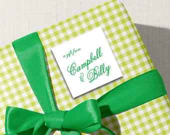 Chic Personalized Gift Stickers and Calling Cards (Multiple Sizes Available)