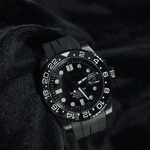 Custom Black Monochrome Seiko Submariner