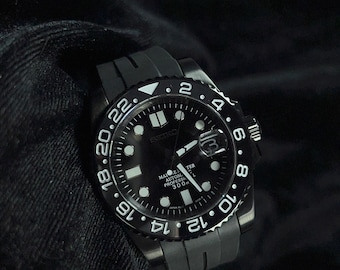 Custom Black Monochrome Seiko Submariner