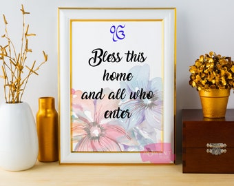 Ik Onkar bendice esta decoración floral de la pared de la casa