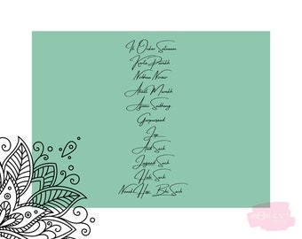 Caligrafía Guionizada Mool Mantar / Sikh Wall Art