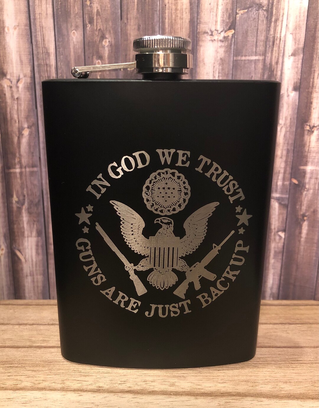 Flask God In God We Trust Flask - Etsy