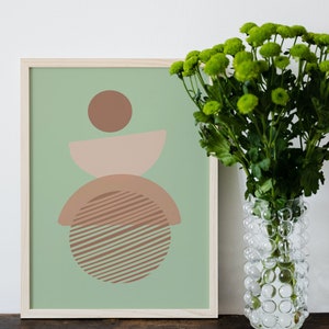 Sage Green Abstract Print