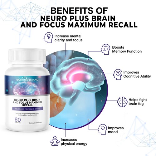 Brain Booster Super Nootropic Supplement Focus, Energy, Memory, shops Clarity - 240 capsules - 4 bottles