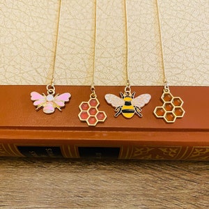Beautiful Handmade Bee Metal & Enamel Chain Bookmark
