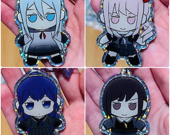 Nightcord at 25:00 Fumo Plush Holographic Glitter Acrylic Charms