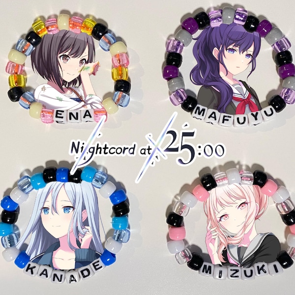 Project Sekai Colorful Stage Vocaloid Beaded Kandi Bracelets (Sticker sheet not included unless you select an option including one)