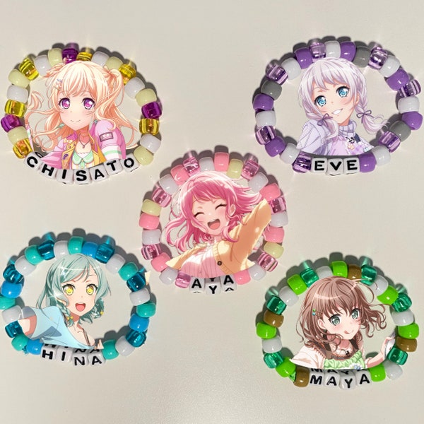 Bandori Bang Dream Beaded Kandi Bracelets