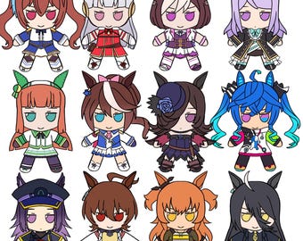 Uma Musume: Pretty Derby Fumo Plush Holographic Dots Acrylic Charms