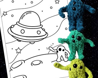 FREE DOWNLOAD - UFO & Galaxy Gang Colouring Page