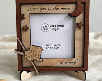 Spacecraft Moon Frame | Love You to the Moon and Back | Couples Gift